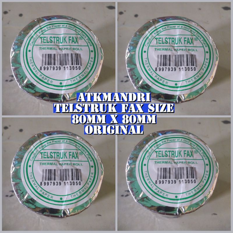 

KERTAS THERMAL TELSTRUK FAX SIZE 80MM X 80MM ORIGINAL