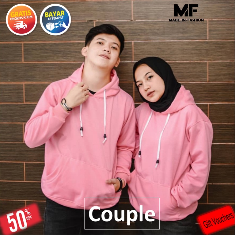 Sweater Hoodie Pink Couple Sweater Hoodie Oversize Bahan Tebal  kualitas Premium