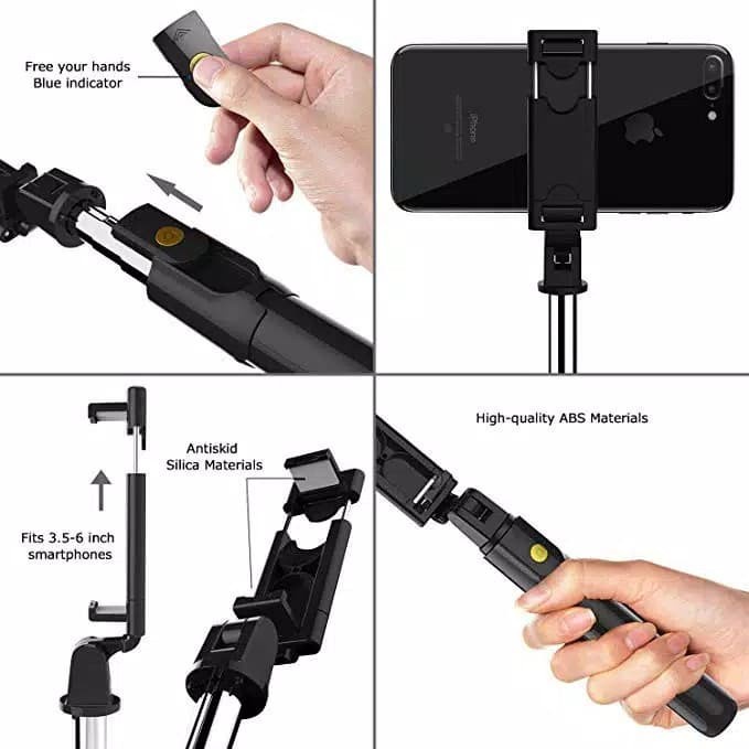 Hadir Tongsis Bluetooth Selfie Stick Remote Bluetooth Tripod Expandable Bergaransi