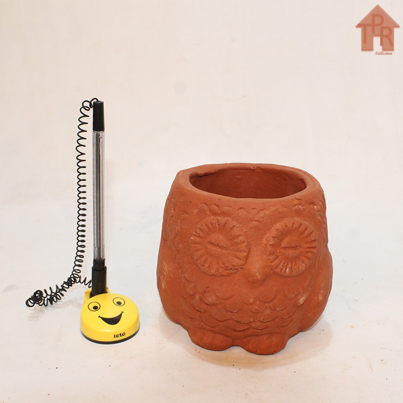 Terakota Pot Karakter Burung Hantu - OWL D10