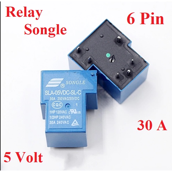 Relay riley Songle Kodok PCB 5V 30A  6Pin 6 pin SLA-5VDC-SL-C