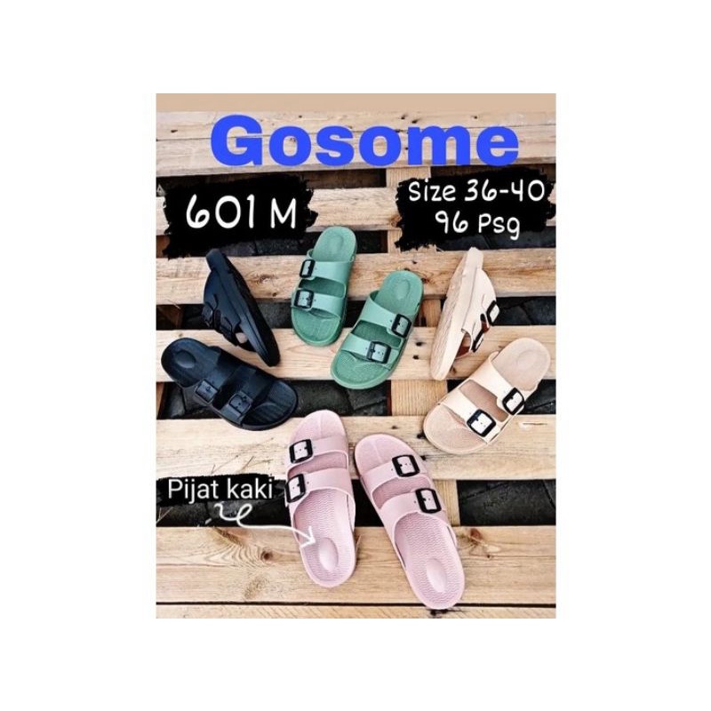 SANDAL WANITA ASLI CANTIK KEREN KEKINIAN MODEL KOREA BAN DUA GOSOME ORIGINAL MURAH BANGET / G 601 W