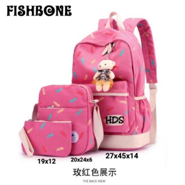 Tas Ransel backpack sekolah tk paud sd smp sma kuliah kerja bulu-bulu kelinci rabit playboy gemoy kekinian murah