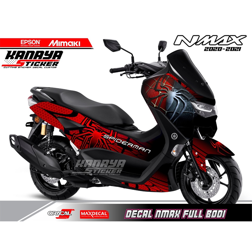 DECAL YAMAHA NMAX / STICKER DECACL NMAX NEW / NMAX 2020-2021 MOTIF SPIDERMAN TERMURAH