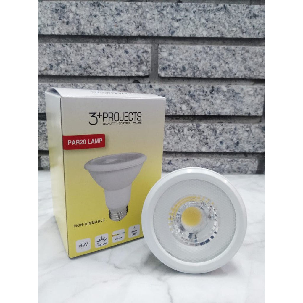 3+  Bohlam LED PAR 20 6 Watt 4000K  HLPR20063840