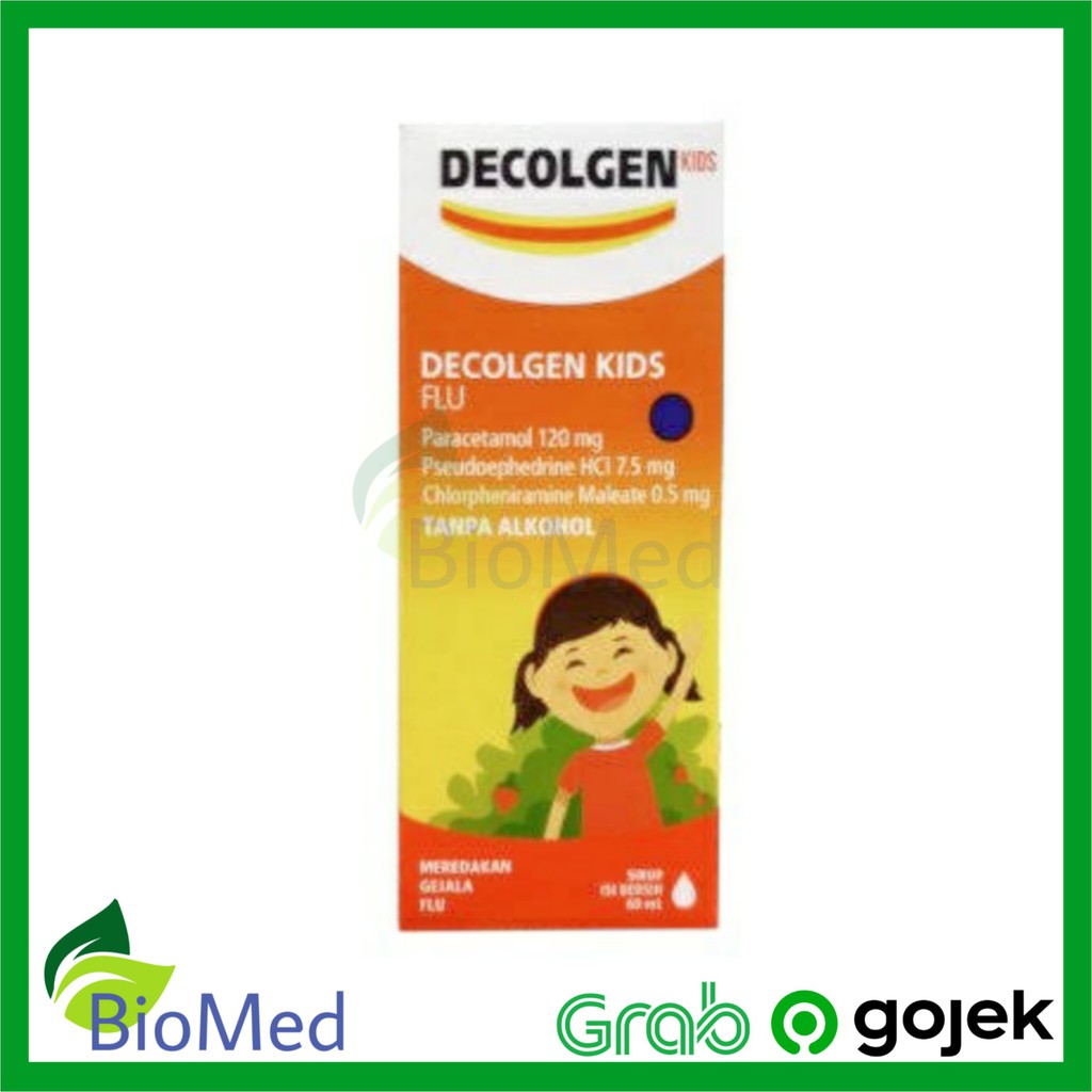 DECOLGEN KIDS FLU 60 ml - Obat Demam Pilek Flu Bersin Pusing Anak