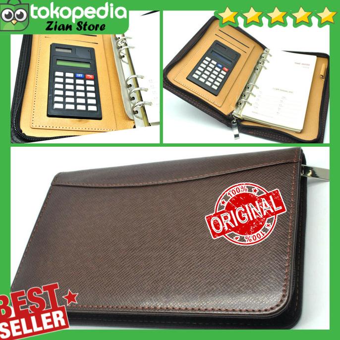 

Office & Stationery | Document Organizer | Buku Catatan Binder Note Notes Cover Kulit + Kalkulator | Best Seller