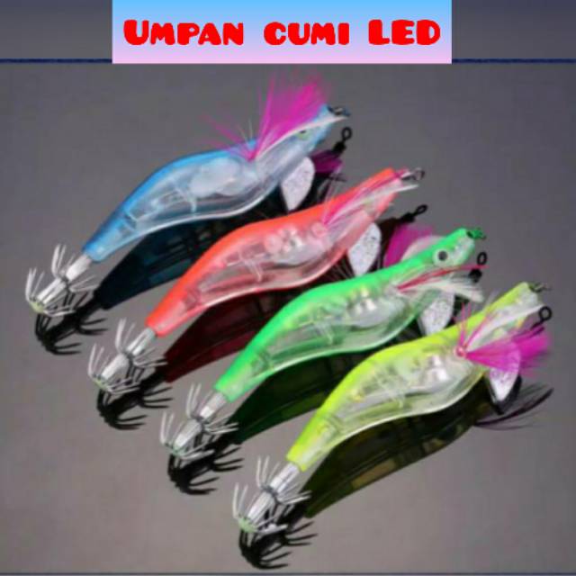 Umpan Cumi Led no 2.5 Udang Tiruan Squid Jig