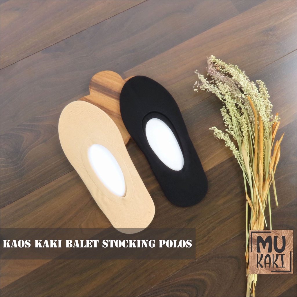 Kaos Kaki Balet Stocking Polos / Invisible Socks Jaring Mukaki