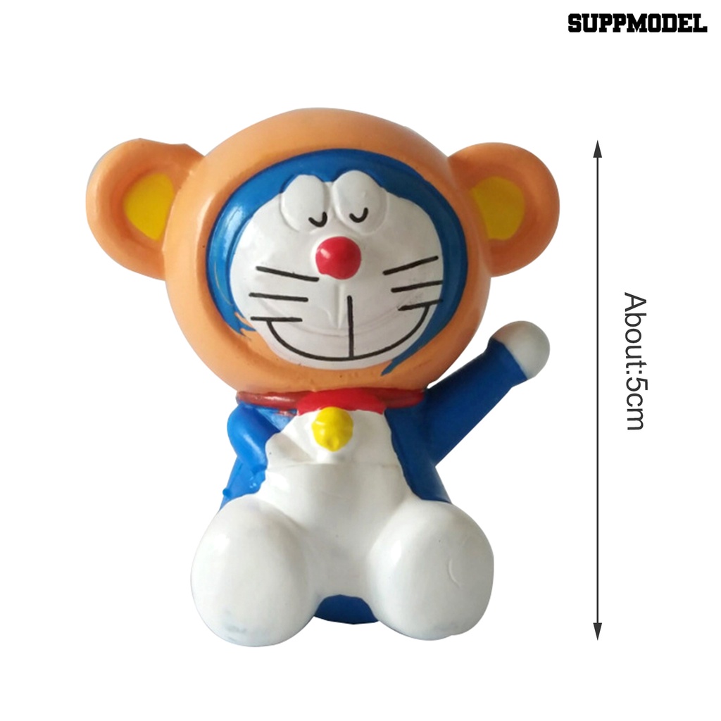 12pcs / Set Mainan Action Figure Model Anime Doraemon Bahan PVC Untuk Anak