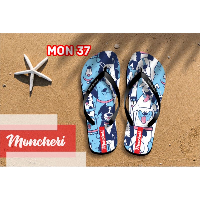 Sandal Jepit Wanita Printing Moncheri MON 37 Sandal Terbaru