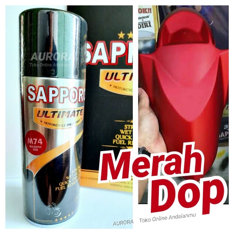 Pilox Sapporo Ultimate M74 Majestic Red Merah Doff 400ml Honda PCX Scoopy Pilok Cat Dof Dop