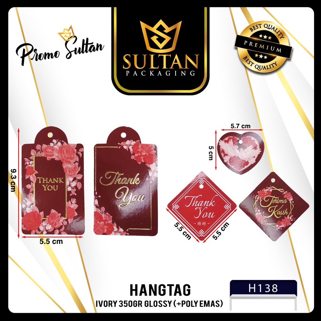 

Hangtag|Thank You|Kartu Ucapan|Murah|Ivory|Perlengkapan Kemasan|Pesta|Hiasan|Label|Aksesoris|H138
