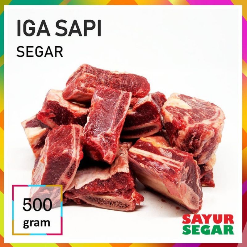 

500 gram daging iga sapi tebel fresh segar