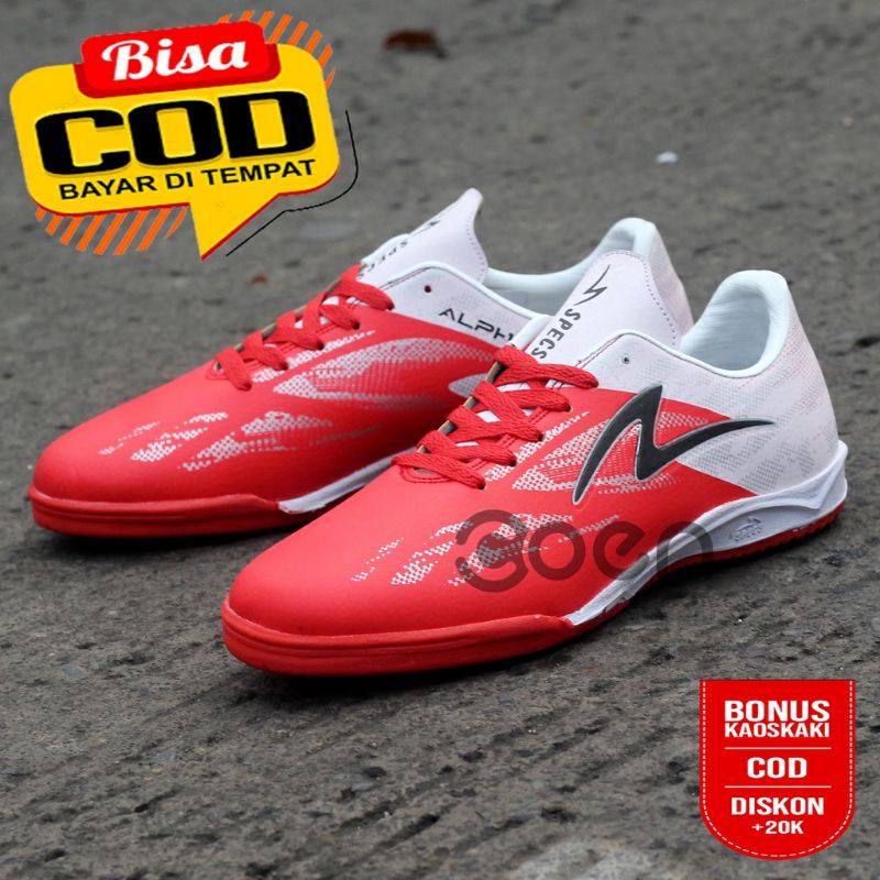 sepatu futsal putsal footsal SPECS ESTADIO ACCELERATOR PUTIH GUM futsal murah