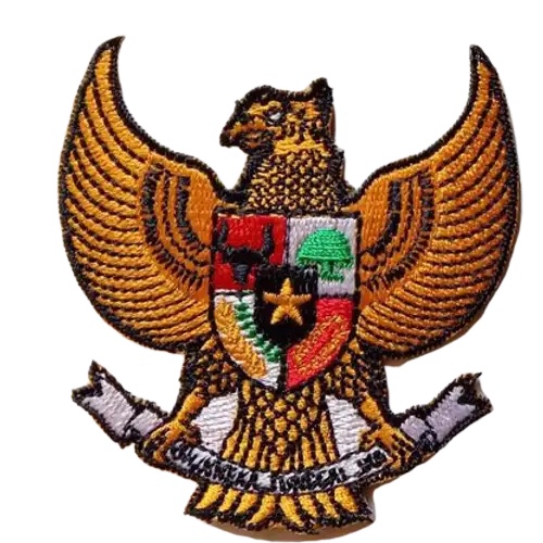 EMBLEM BORDIR PATCH GARUDA TEMPELAN 8X8CM