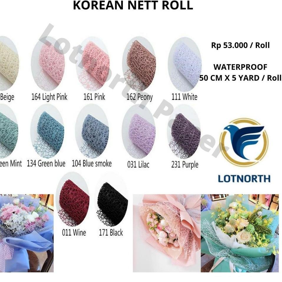 

[KODE P0G0N] KOREAN JARING ROLL | WRAP KERTAS BUNGA MOTIF | WRAPPING KOREA UNIK