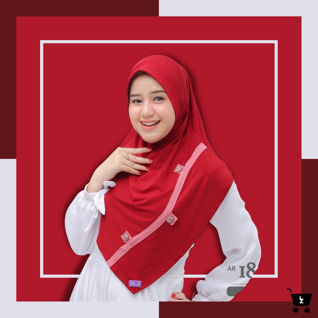 Terbaru ✔ Hijab Arrafi AR 180 Jilbab Bergo Jersey Instan Terlaris 2021 Bisa COD
