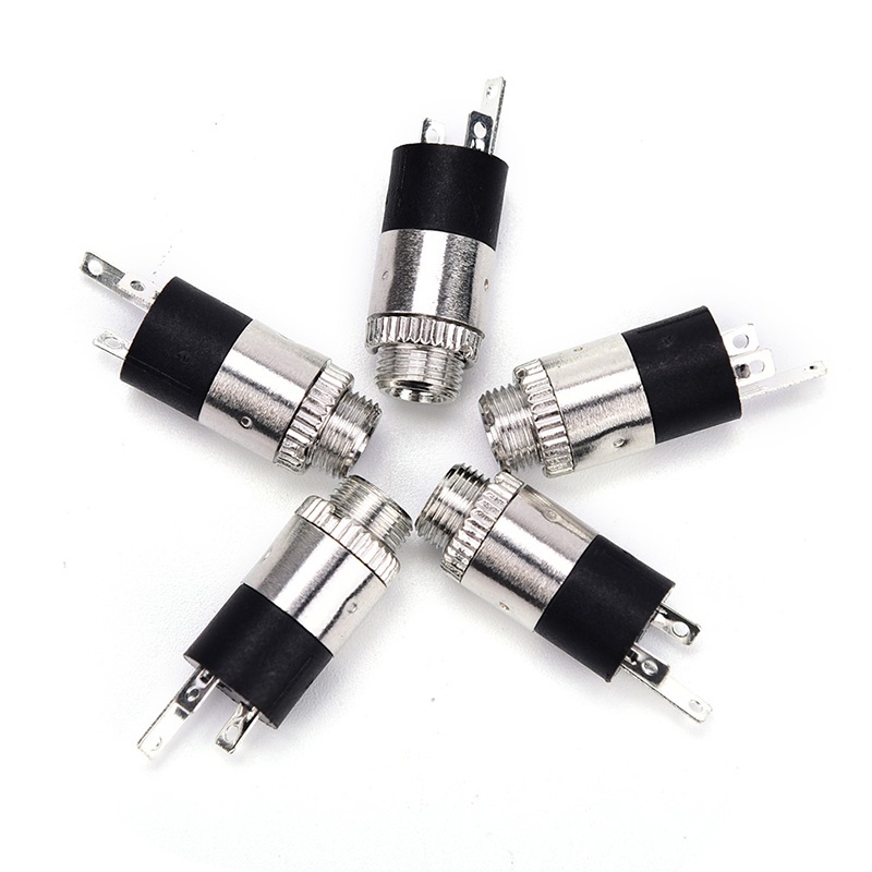 {LUCKID}5PCS PJ392 3.5mm Stereo Female Sockect Jack 3.5 Audio Headphone Connector Silver