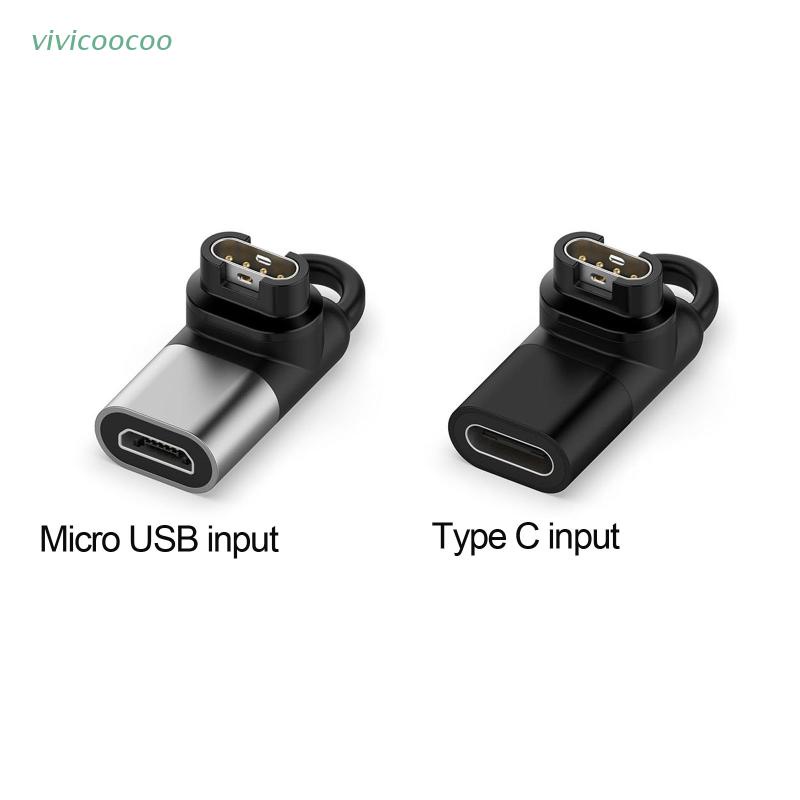 Vivi Adapter Konverter Charger Usb Tipe-C Ke 4pin Untuk Garmin Fenix 5 / 5S / 5X / 6 / 6S / 6X Vivoactive