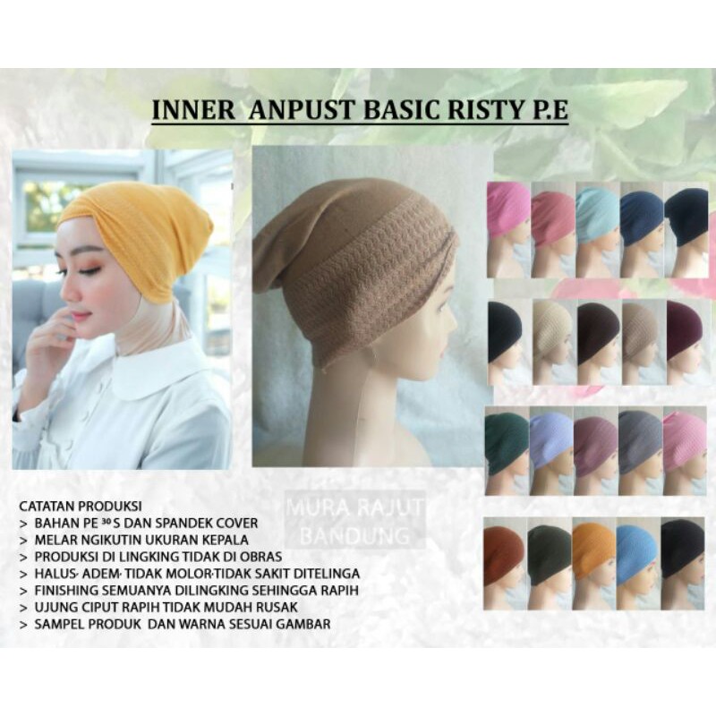 Ciput Rajut Anpus sreut  anti pusing/daleman hijab/inner bandana anti pening