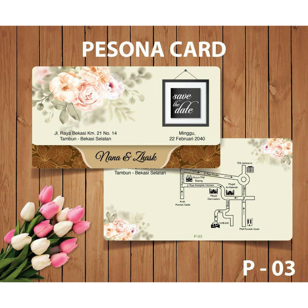 Blangko Kartu Undangan Pernikahan Pesona 03 Harga Termurah Gratis File Setting Isi 100