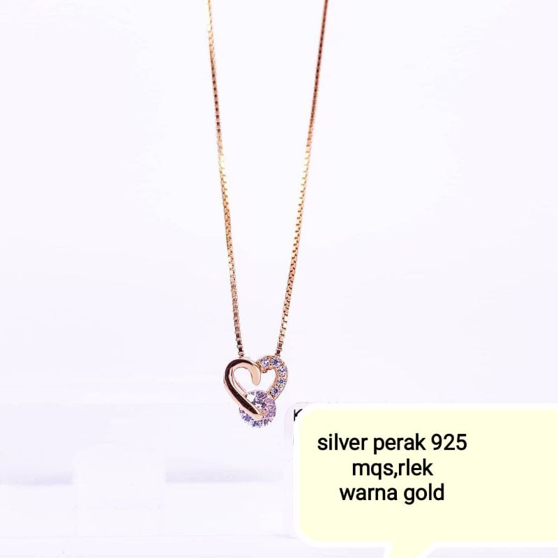 Kalung perak silver 925 ,awet, tidak berkarat, tidak luntur,Gratis box dan ada kode 925