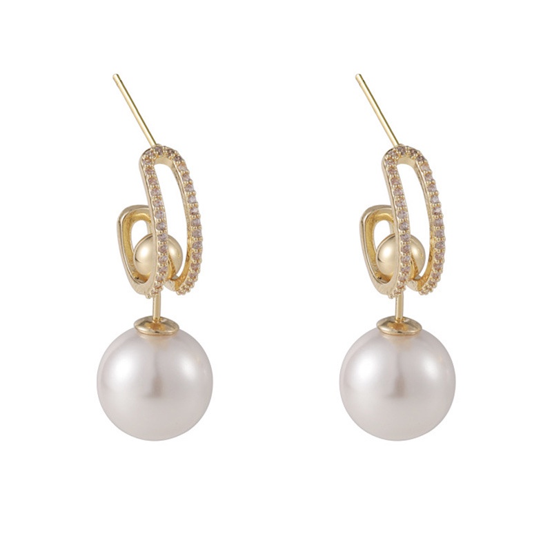 Anting Tusuk Gantung Sterling Silver 925 Desain Tetesan Air Hias Mutiara Gaya Korea / Retro / Simple Untuk Wanita