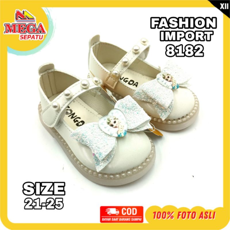SEPATU ANAK CEWEK TERBARU FASHION IMPORT 8182 WHITE