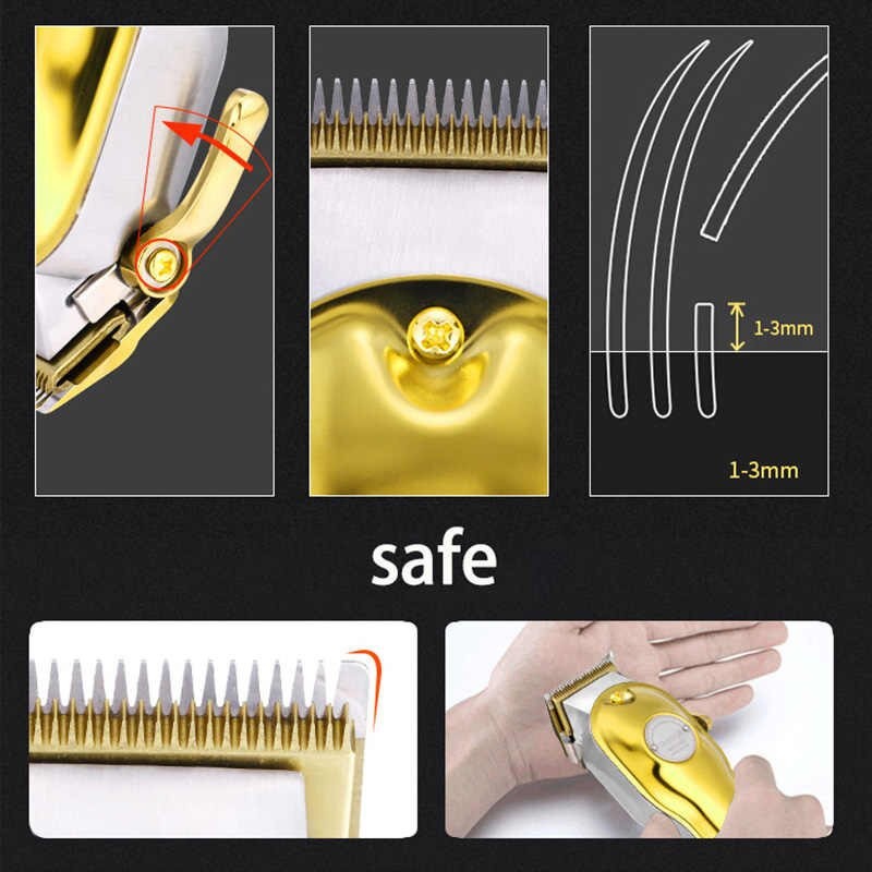 Alat Cukur Rambut Kemei KM-1986-goldHair Clipper Alat Cukur Rambut Mesin Pangkas Cas