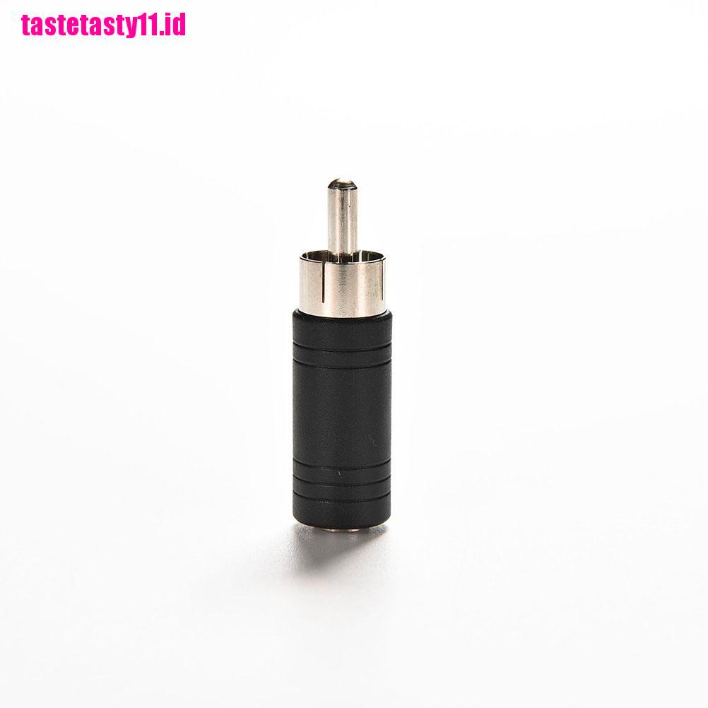 Adaptor Konverter Socket Mono Female Jack 3.5mm Ke RCA Plug Male