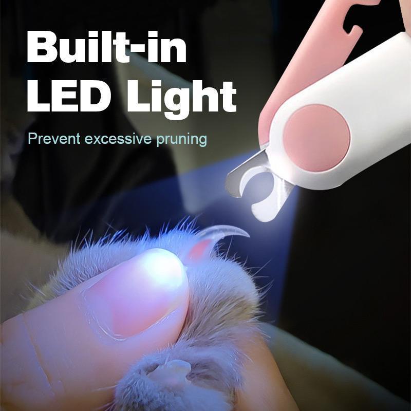 Gunting Kuku Dengan Lampu Led Bahan Stainless Steel Untuk Anjing Dan Kucing Peliharaan