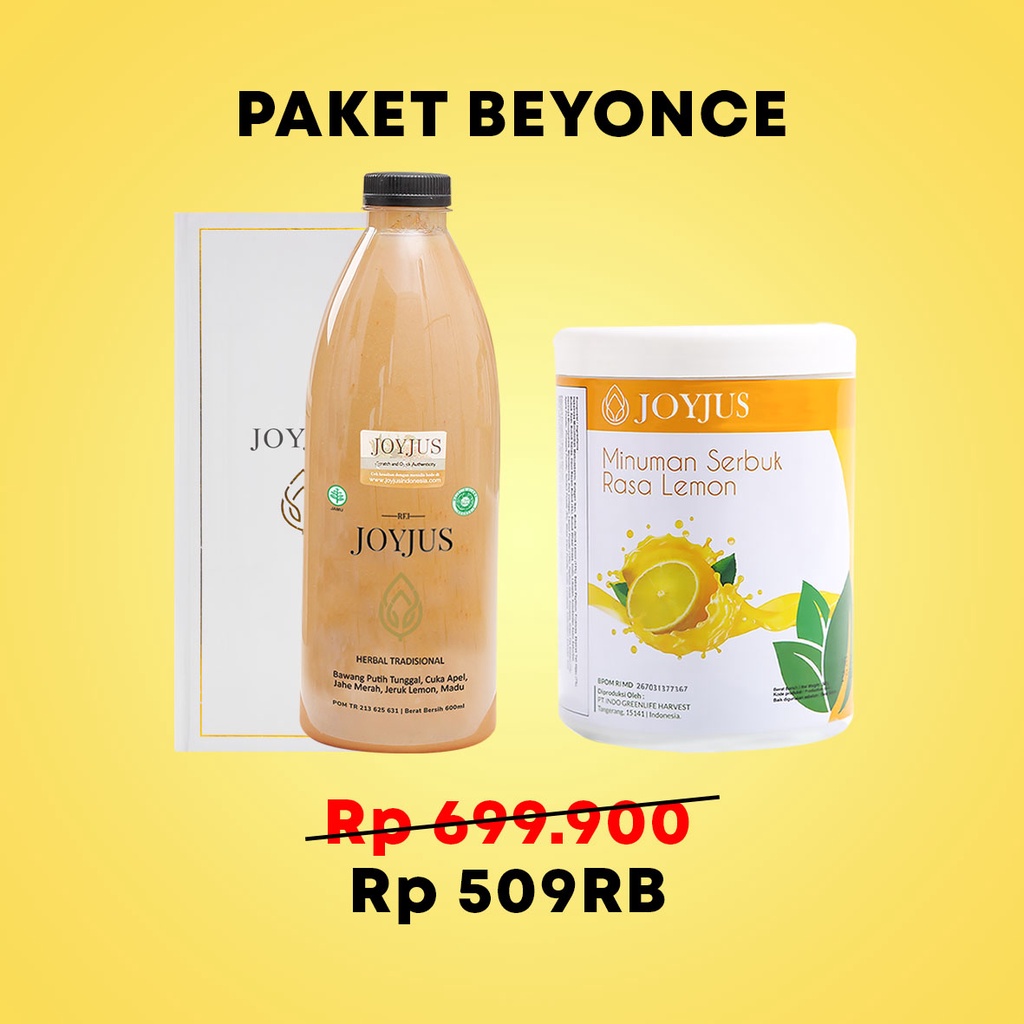 

JOYJUS PAKET 8 (1 JOYJUS JUS BESAR 600ml + 1 JOYJUS FIBER 500gr)