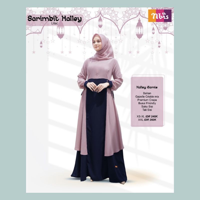 Gamis Dewasa Nibra's Halley Lilac TERBARU