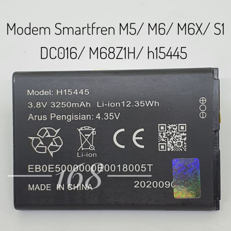 Baterai Batre Modem Mifi 4G LTE Smartfren Andromax M5 M6 S1 H15445 Batere Modem Mifi DC016 M6X M68Z1H M6321H Original