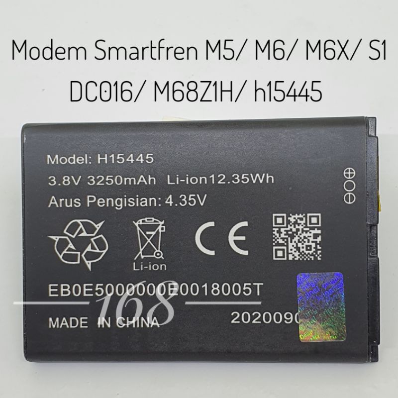 Baterai Batre Modem Mifi 4G LTE Smartfren Andromax M5 M6 S1 H15445 Batere Modem Mifi DC016 M6X M68Z1H M6321H Original