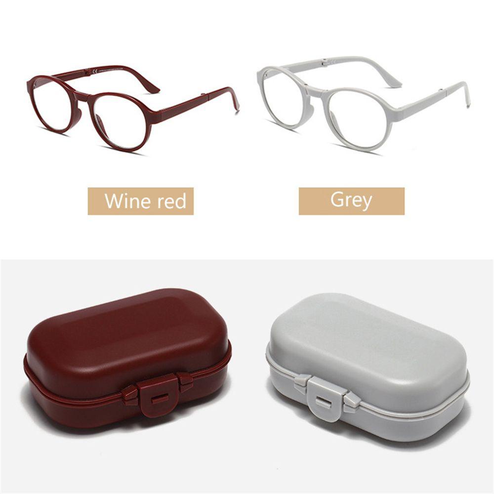 ROW Strength 1.0x ~ 4.0x with Glasses Case Lightweight Presbyopic Glasses Reading Glasses Portable Compact Unisex Eyewear Folding/Multicolor