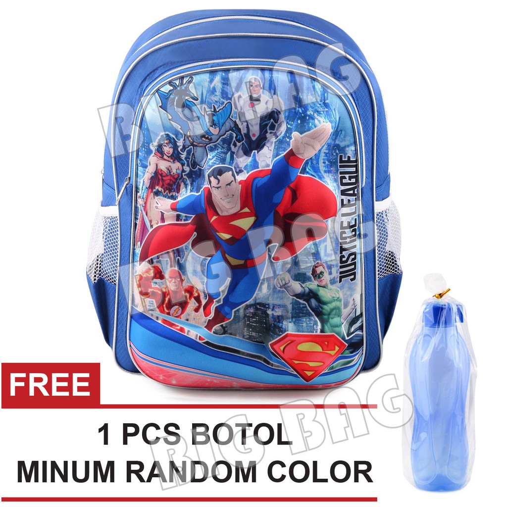 Tas Ransel Anak Laki Laki Karakter - Big Emboss.RTM - BLUE + FREE Botol Minum