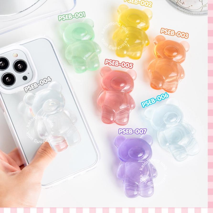 ♗ GUMMY BEAR - Griptok 3D Resin Transparan/ Phone Holder/ Phone Grip ✬