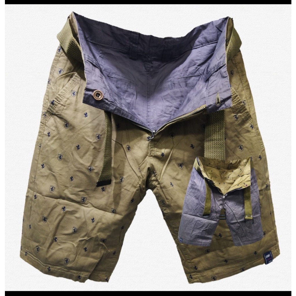 Celana Pendek Import BWC Bolak Balik Motif Kuda