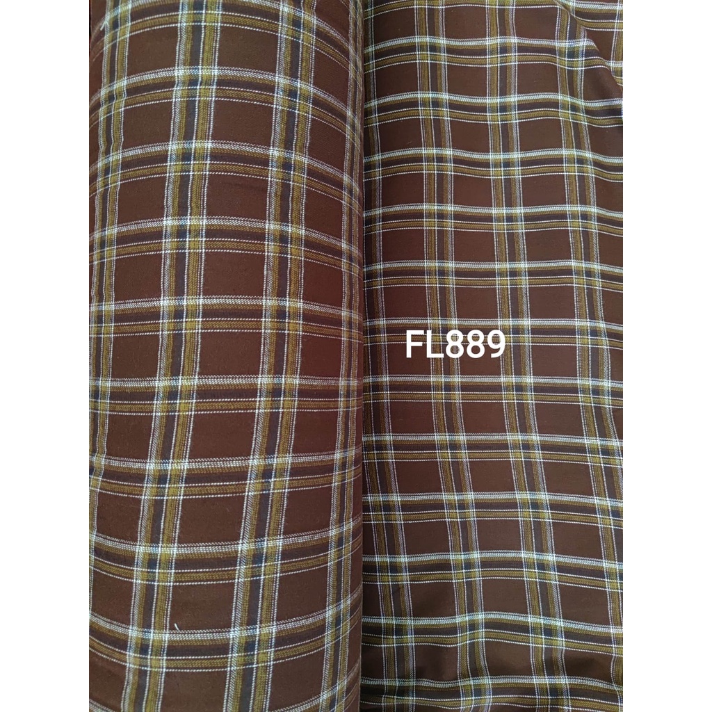 COKLAT kain flanel bahan kotak katun yarndyed harga per 0.5meter/kain meteran happychild