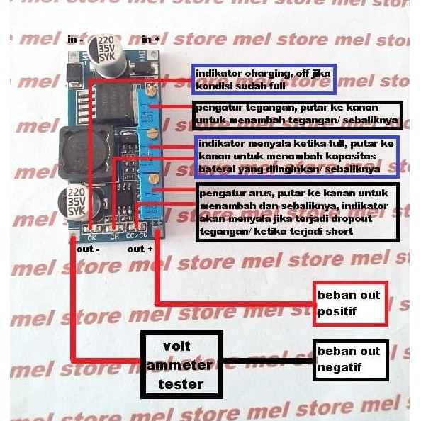 Step Down LM2596 CC CV Led Driver &amp; Charge Modul