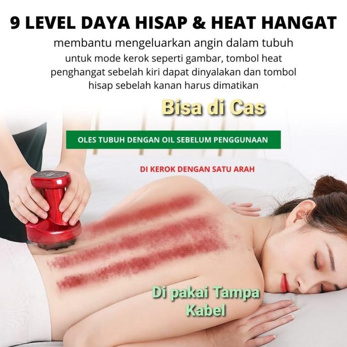 PROMO alat bekam kop cupping kerokan listrik alat penghangat pijat tubuh