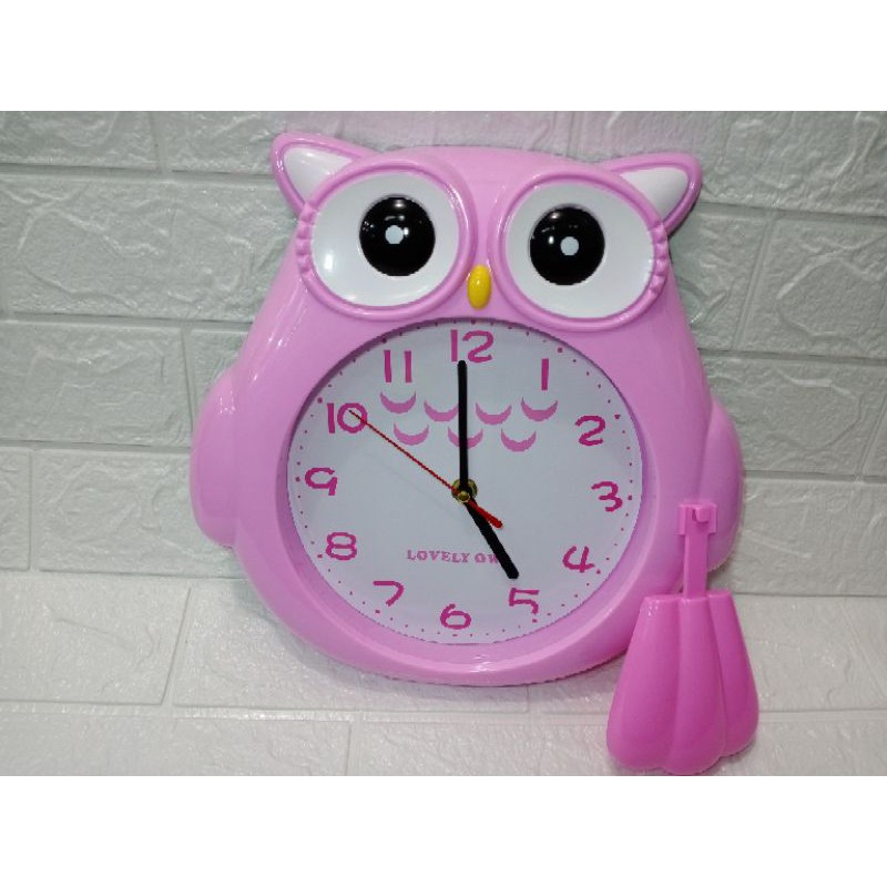 jam dinding owl G15823/jam dinding karakter/jam dinding lucu/jam dinding unik/jam dinding bandul