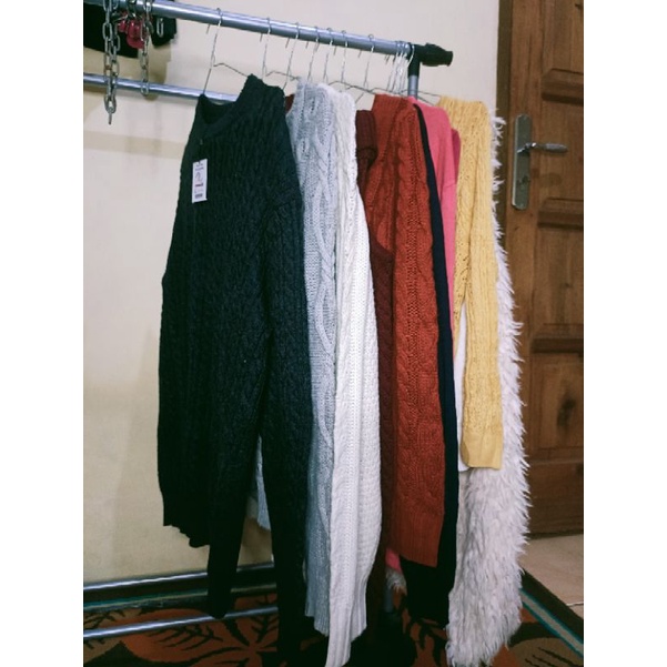 ( READY STOK ) Cardigan Sweater Rajut Fuzzy Tebal Cardigan Korea Bulu Tebal Hangat Korea Style