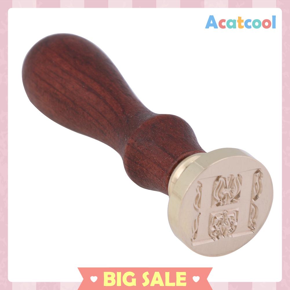 Stempel Segel Lilin 26 Huruf Alfabet Inggris Lima Kelopak Bunga Bahan Metal