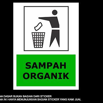 Stiker Rambu Tempat Sampah Organik Shopee Indonesia