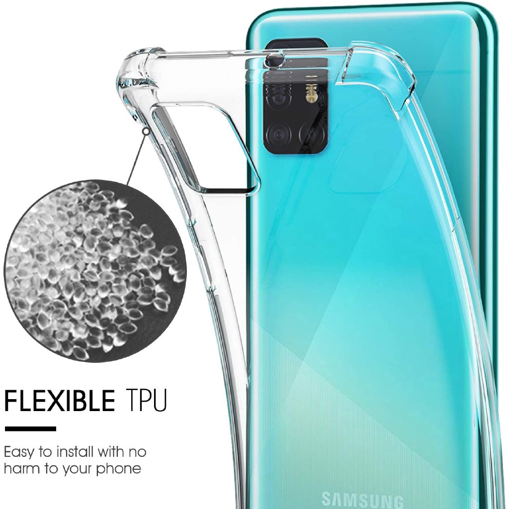 Soft Case Silikon Samsung Galaxy A31 Bening Transparant Airbag Anti Crack