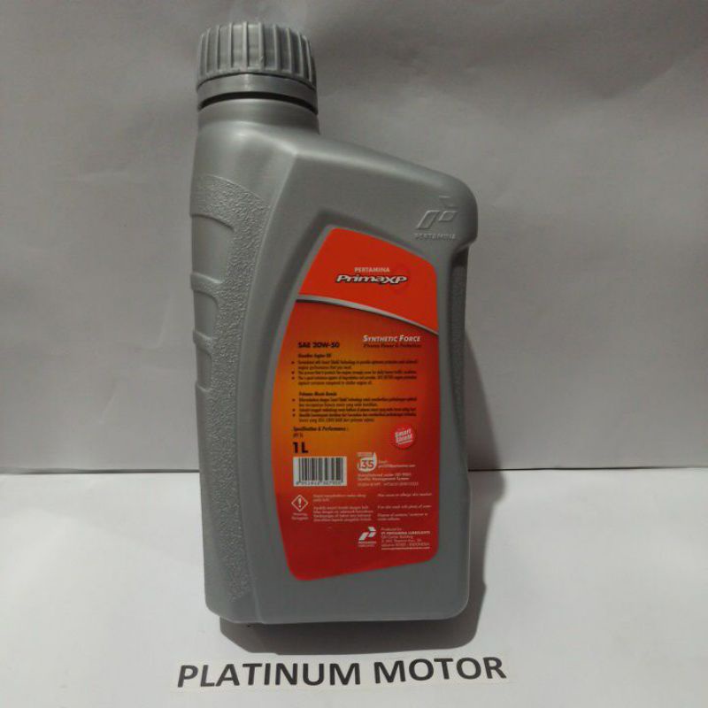 OLI PERTAMINA PRIMA XP 20W-50 1L API SL