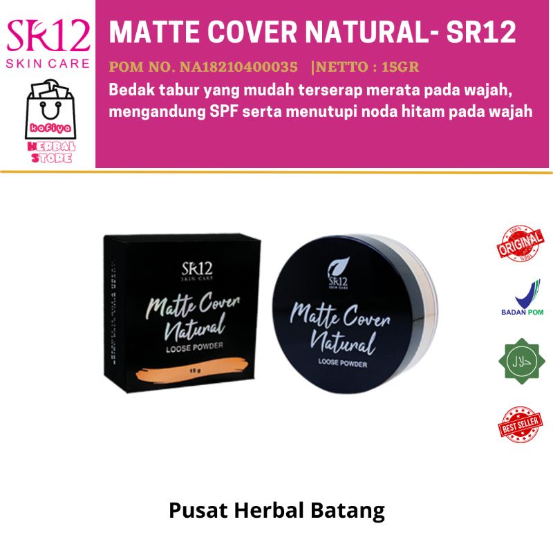 SR12 MATTE COVER NATURAL LOOSE POWDER / BEDAK TABUR SR12